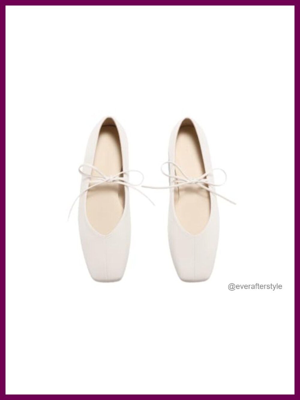 Coutgo Womens Mary Jane Flats Lace Up Square Toe Ballet Ballerina Comfortable